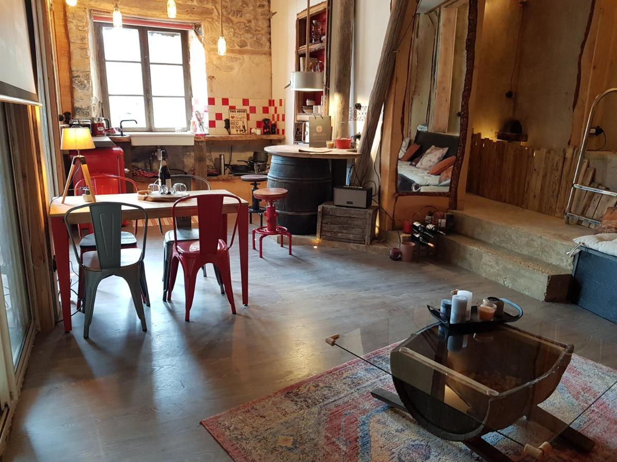 Ancien Cuvage Du Beaujolais - Studio Tout Confort Villa Saint-Didier-sur-Beaujeu Dış mekan fotoğraf